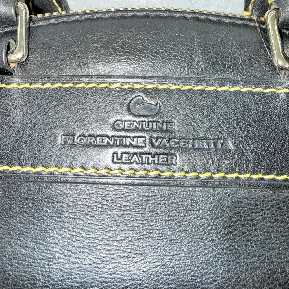 Dooney‎ & Bourke women’s Florentine Vacchetta black leather Satchel shoulder bag